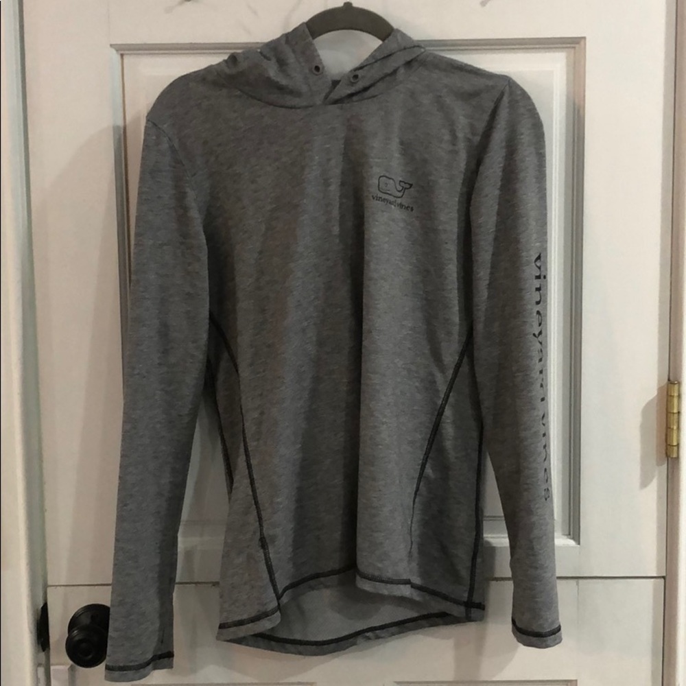 Gray Hooded athletic tee from Vineyard Vines
